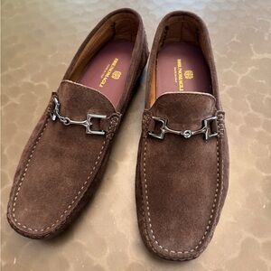 Bruno Magli Men’s Xander Driving Moccasin Loafer, chocolate brown suede 10M, New
